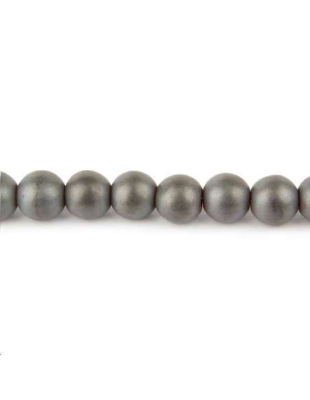Hématite ronde 10mm  Perles rondes 10-11mm - 1