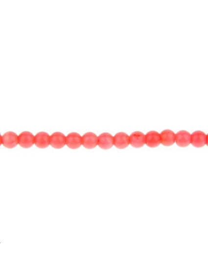 Bambou corail rond 3mm  Perles rondes 4-5mm - 1