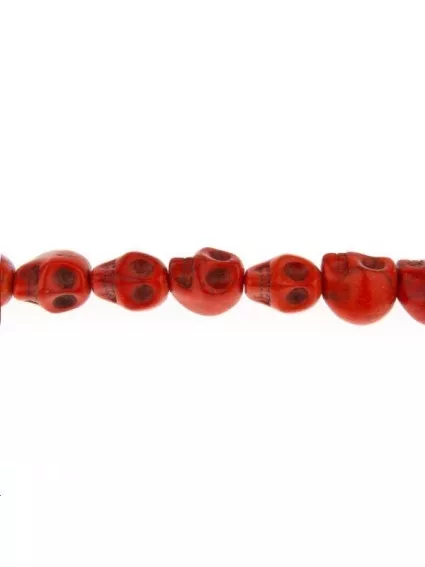 Howlite teintée tête de mort 10mm  Les lots d'Etoiles coeurs et autres sujets- 1