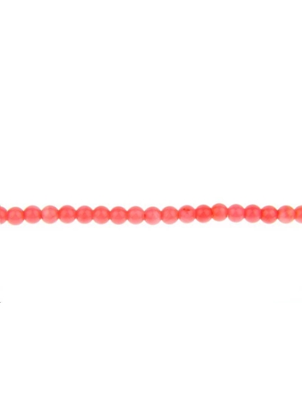 Corail bambou rond 6mm  Perles rondes 6-7mm - 1