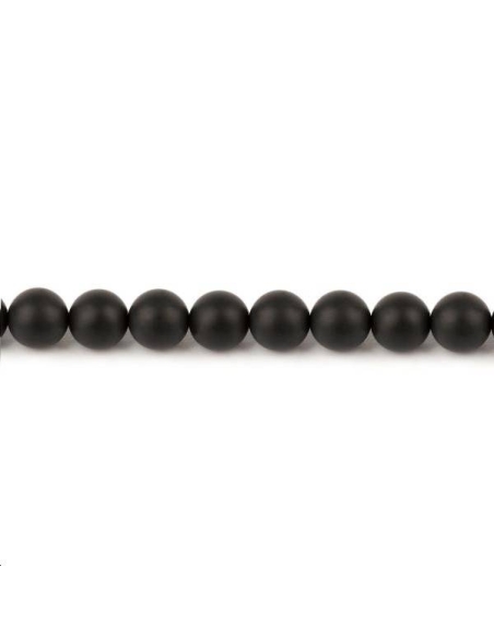 Onyx rond 6mm  Perles rondes 6-7mm - 1 Onyx rond 6mm  Perles rondes 6-7mm - 1