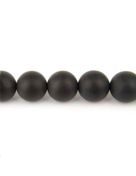 Onyx 14mm  Perles rondes 14-15mm - 1 Onyx 14mm  Perles rondes 14-15mm - 1