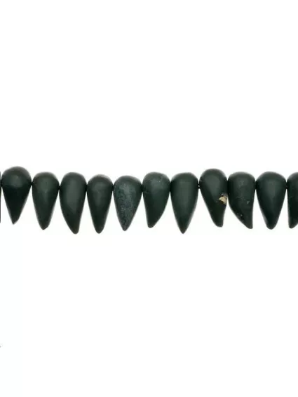 Agate zébrée noire pointe 20x10mm  Formes particulières- 1