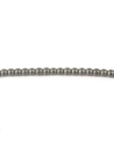 Hématite ronde 3mm  Perles rondes 4-5mm - 1 Hématite ronde 3mm  Perles rondes 4-5mm - 1