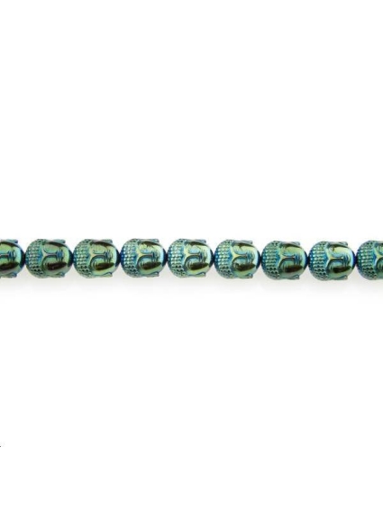Hématite bouddha 10x9mm  Etoiles têtes de morts coeurs et autres formes- 1