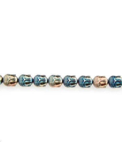 Hématite bouddha 10x9mm  Etoiles têtes de morts coeurs et autres formes- 1