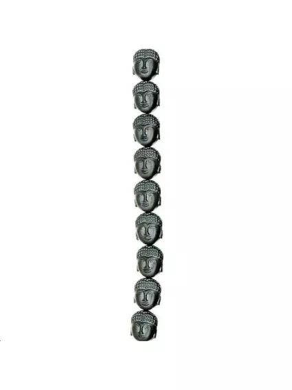 Hématite bouddha 10x9mm  Etoiles têtes de morts coeurs et autres formes- 1