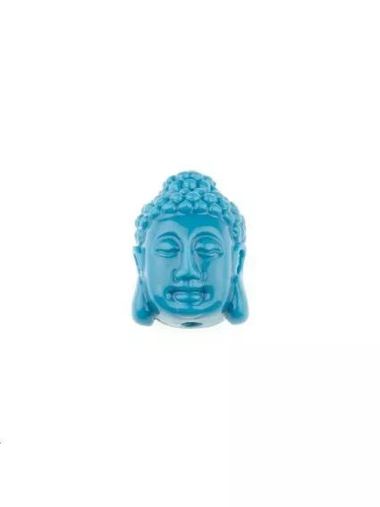 Bouddha serein bambou corail 10x15mm  Etoiles têtes de morts coeurs et autres formes- 1