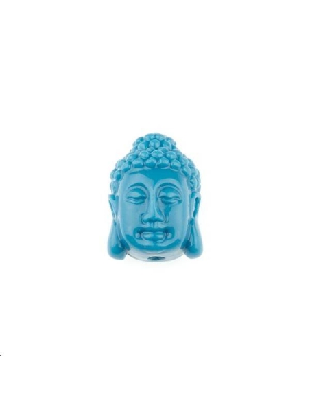 Bouddha serein bambou corail 10x15mm  Etoiles têtes de morts coeurs et autres formes- 1