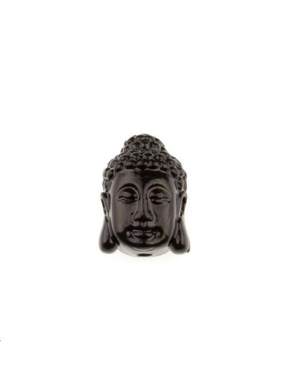 Bouddha serein bambou corail 10x15mm  Etoiles têtes de morts coeurs et autres formes- 1