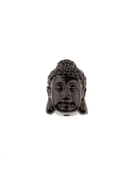 Bouddha serein bambou corail 10x15mm  Etoiles têtes de morts coeurs et autres formes- 1
