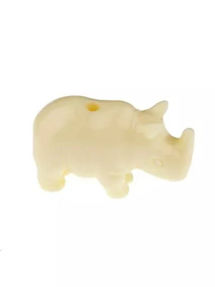 Rhinocéros bambou corail 26x15mm  Etoiles têtes de morts coeurs et autres formes- 1