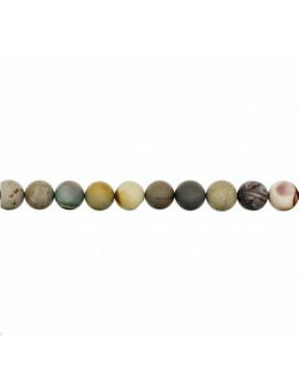 Jaspe landscape rond 9-10mm Perles rondes 10-11mm - 1