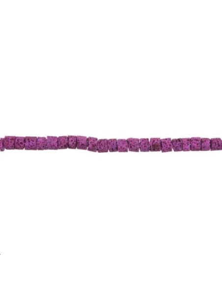Lave teintée rondelle fushia 5-6mm  Cylindres et Rondelles - 1 Lave teintée rondelle fushia 5-6mm  Cylindres et Rondelles - 1