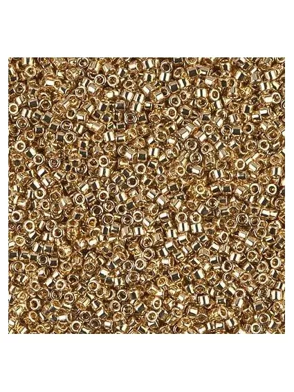 Delica Miyuki 11/0 24kt gold light plated  Delica Miyuki 11/0- 1