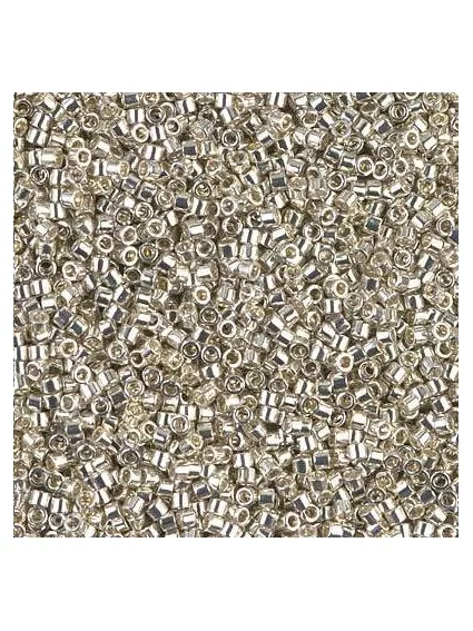 Delica Miyuki 11/0 galvanized silver  Delica Miyuki 11/0- 1