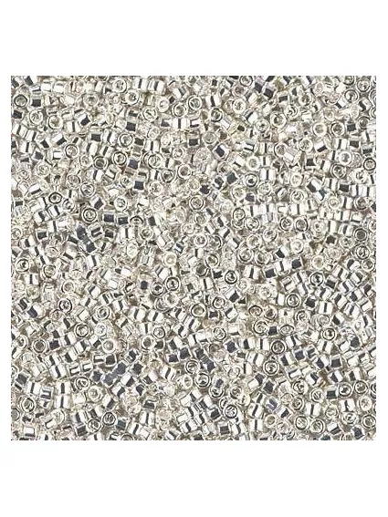 Delica Miyuki 11/0 bright sterling plated  Delica Miyuki 11/0- 1