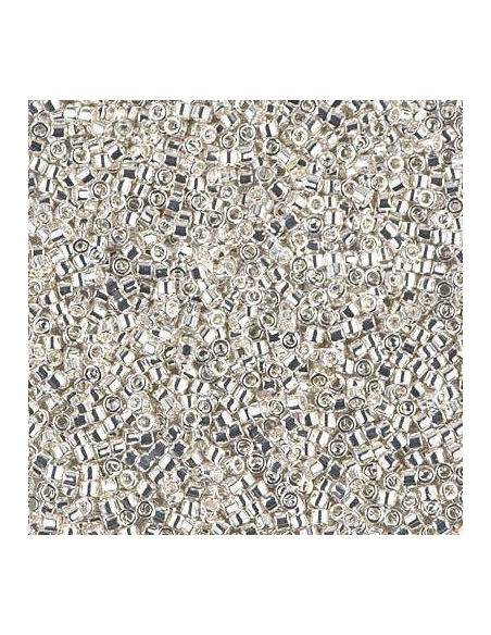 Delica Miyuki 11/0 bright sterling plated  Delica Miyuki 11/0- 1 Delica Miyuki 11/0 bright sterling plated  Delica Miyuki 11/0- 1