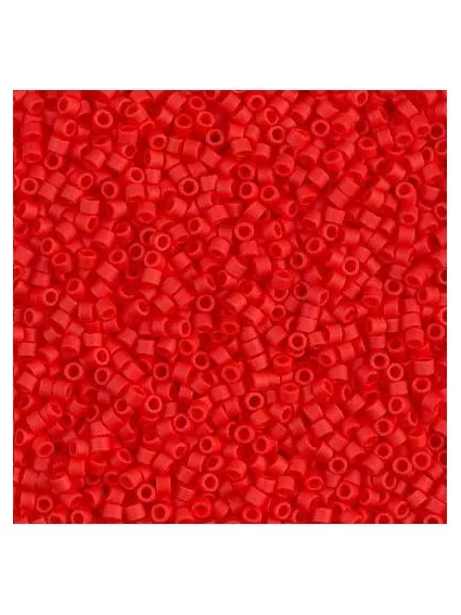 Delica Miyuki 11/0 matte opac vermillion red  Delica Miyuki 11/0- 1