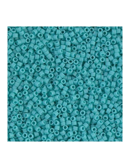 Delica Miyuki 11/0 matte opac turquoise green  Delica Miyuki 11/0- 1 Delica Miyuki 11/0 matte opac turquoise green  Delica Miyuki 11/0- 1
