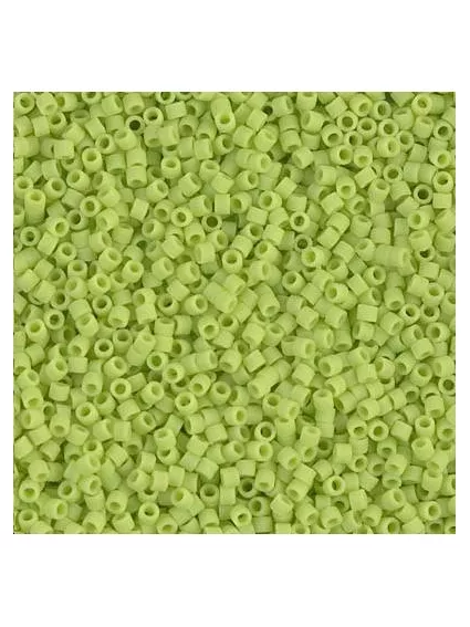 Delica Miyuki 11/0 matte opac chartreuse  Delica Miyuki 11/0- 1