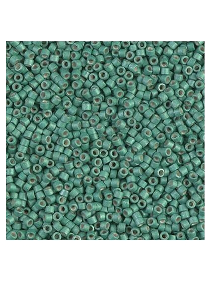Delica Miyuki 11/0 galvanized matte dark mint  Delica Miyuki 11/0- 1