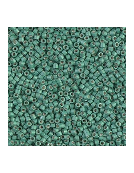 Delica Miyuki 11/0 galvanized matte dark mint  Delica Miyuki 11/0- 1