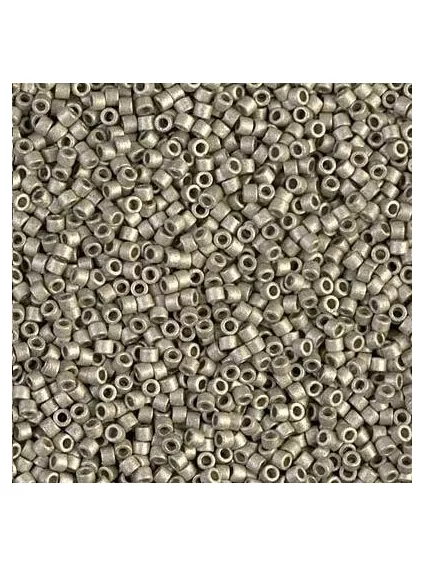 Delica Miyuki 11/0 duracoat galvanized matte light pewter  Delica Miyuki 11/0- 1
