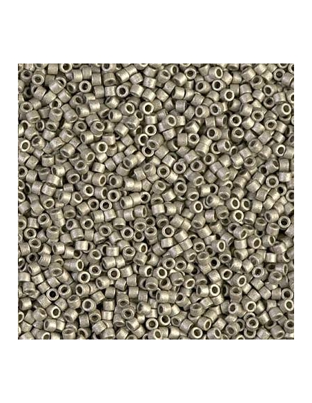 Delica Miyuki 11/0 duracoat galvanized matte light pewter  Delica Miyuki 11/0- 1