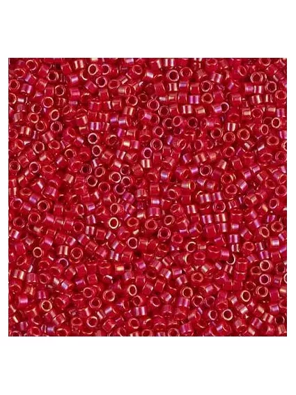 Delica Miyuki 8/0 opac red luster  Delica Miyuki 8/0- 1