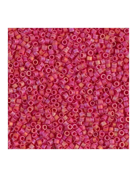 Delica Miyuki 8/0 matte opac red AB  Delica Miyuki 8/0- 1 Delica Miyuki 8/0 matte opac red AB  Delica Miyuki 8/0- 1