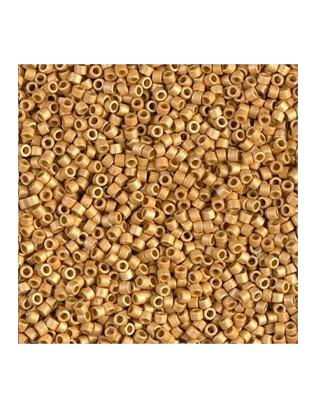 Delica Miyuki 8/0 duracoat galvanized matte gold  Delica Miyuki 8/0- 1 Delica Miyuki 8/0 duracoat galvanized matte gold  Delica Miyuki 8/0- 1