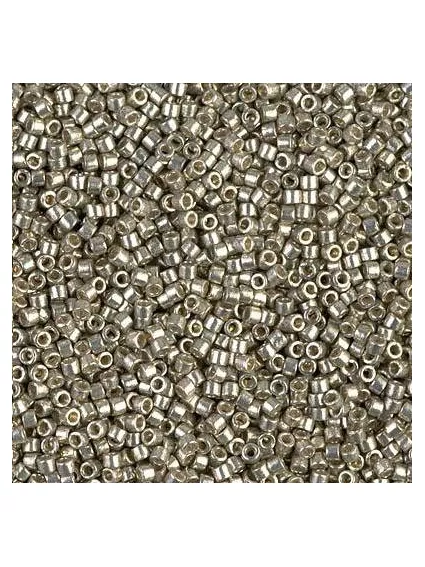 Delica Miyuki 8/0 duracoat galavanized light pewter  Delica Miyuki 8/0- 1