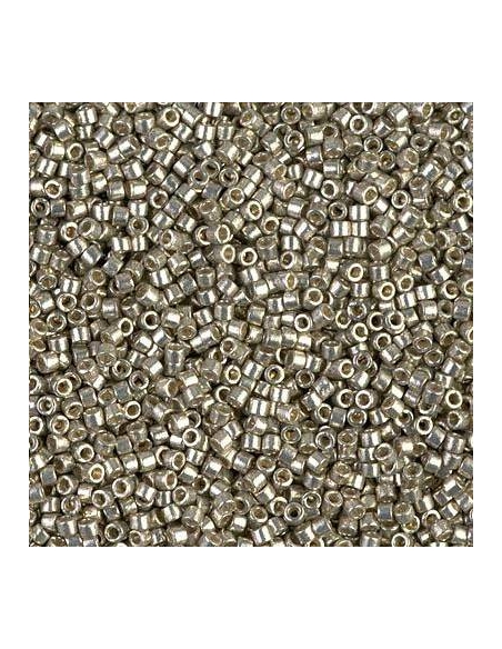 Delica Miyuki 8/0 duracoat galavanized light pewter  Delica Miyuki 8/0- 1