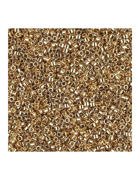 Delica Miyuki 10/0 24kt gold light plated  Delica Miyuki 10/0- 1 Delica Miyuki 10/0 24kt gold light plated  Delica Miyuki 10/0- 1