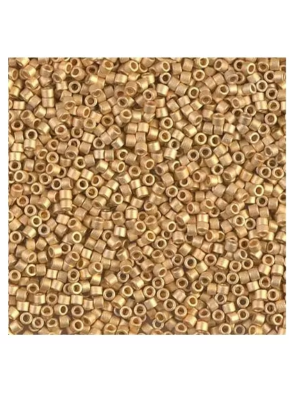 Delica Miyuki 10/0 matte 24kt gold plated  Delica Miyuki 10/0- 1
