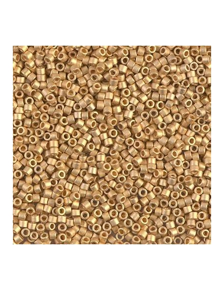 Delica Miyuki 10/0 matte 24kt gold plated  Delica Miyuki 10/0- 1