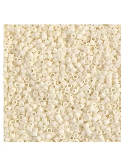Delica Miyuki 10/0 matte opac cream  Delica Miyuki 10/0- 1