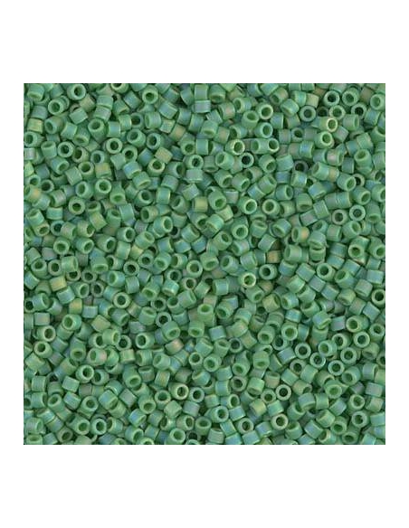 Delica Miyuki 10/0 matte opac green AB  Delica Miyuki 10/0- 1 Delica Miyuki 10/0 matte opac green AB  Delica Miyuki 10/0- 1