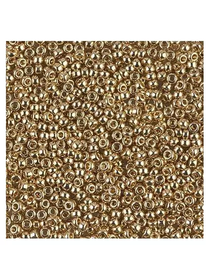 Rocaille miyuki 11/0 24kt gold light plated  Rocaille Miyuki 11/0- 1