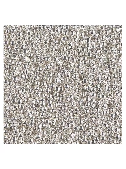 Rocaille miyuki 11/0 bright sterling plated  Rocaille Miyuki 11/0- 1
