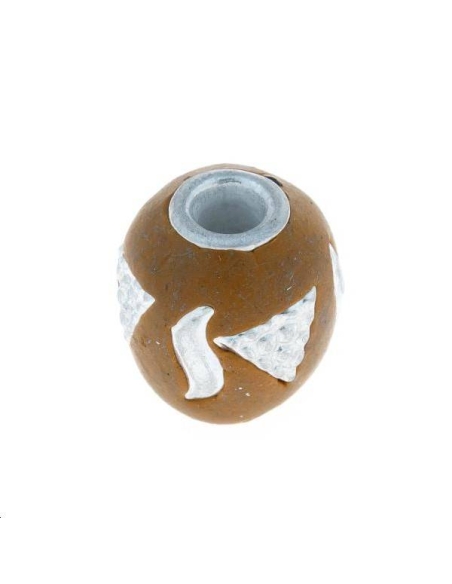 Perle cachemire marron 16MM  Les perles cachemires- 1