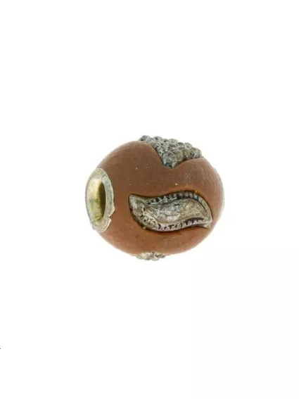 Perle cachemire marron 12MM  Les perles cachemires- 1
