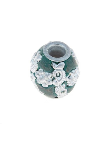 Perle cachemire bleu 16MM  Les perles cachemires- 1