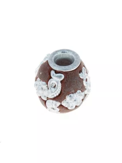 Perle cachemire marron 16MM  Les perles cachemires- 1