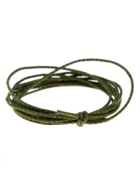 Coton ciré 0,7mm kaki  Coton ciré 0,7mm- 1