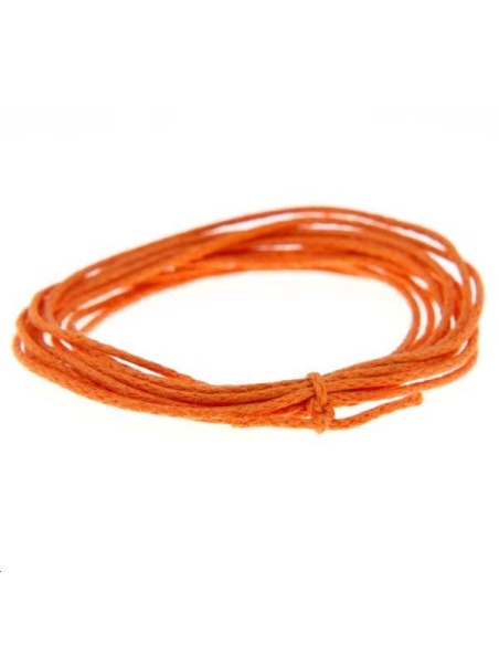 Coton ciré 0,7mm orange  Coton ciré 0,7mm- 1