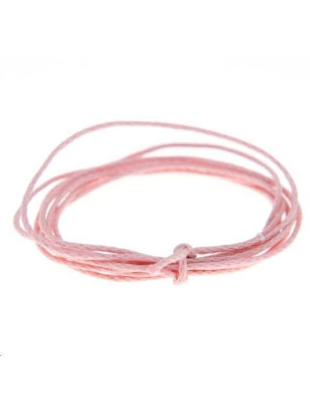 Coton ciré 0,7mm rose  Coton ciré 0,7mm- 1