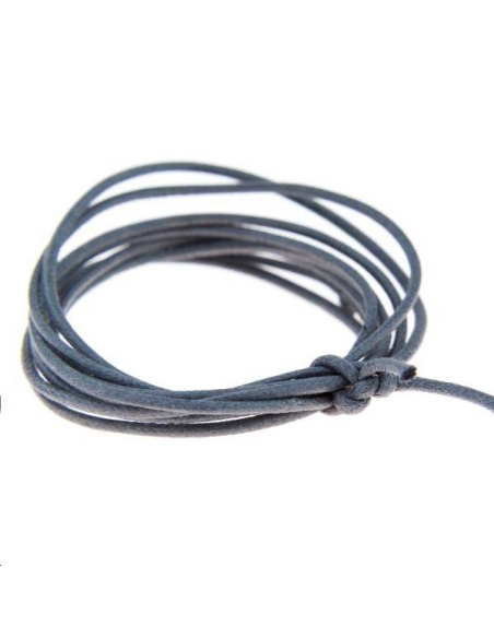 Coton ciré 1,3mm anthracite  Coton ciré 1,3mm- 1