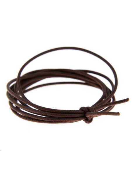 Coton ciré 1,3mm marron  Coton ciré 1,3mm- 1